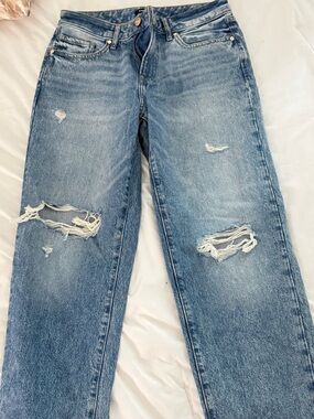 Express Mid Rise Boyfriend Jeans